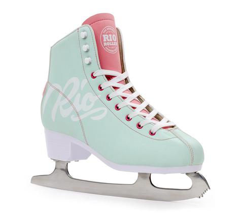 Rio Roller Script Ice Skates TEAL